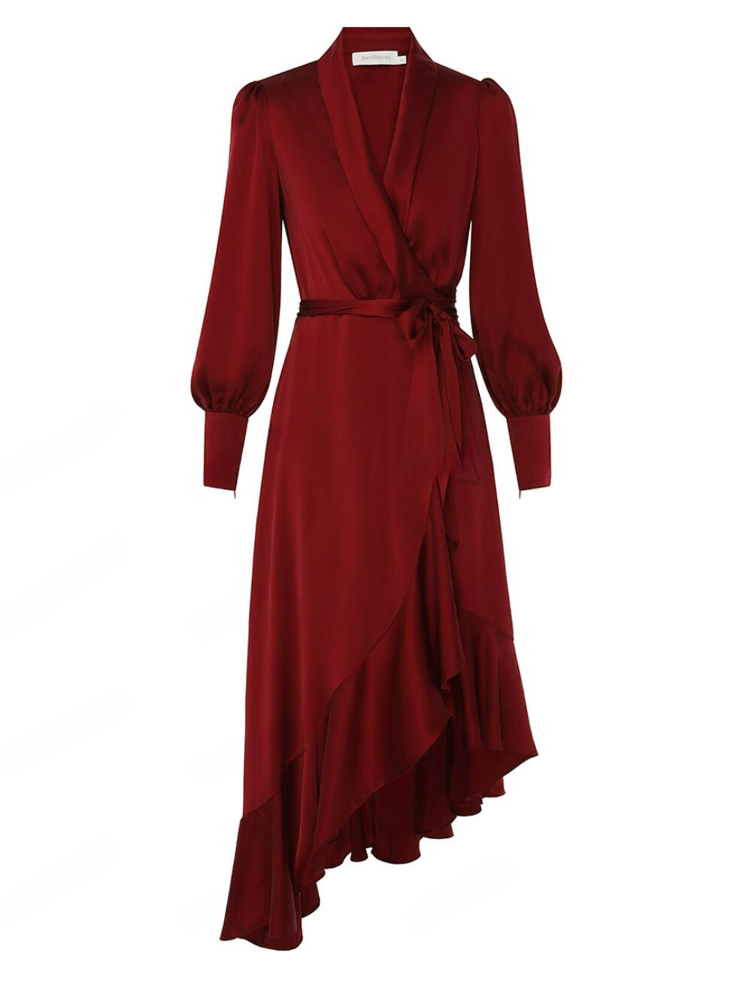 Silk Wrap Midi Dress (Garnet) – Coco Wellington