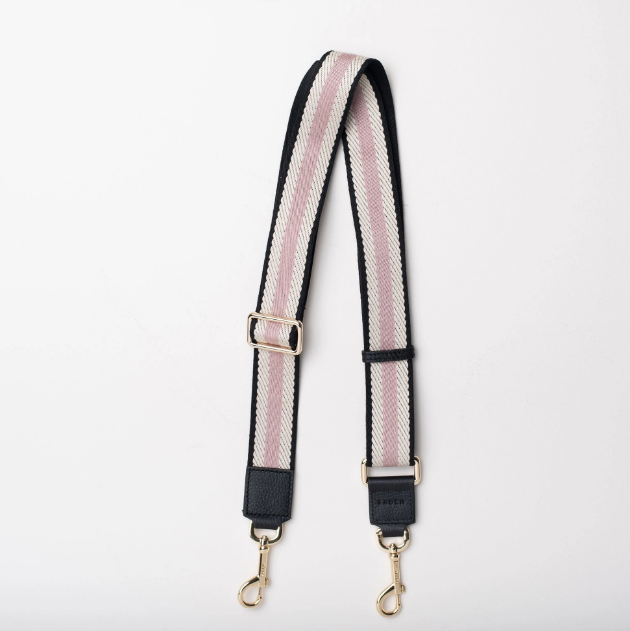 Feature Strap (Pink / Black / White Herringbone)