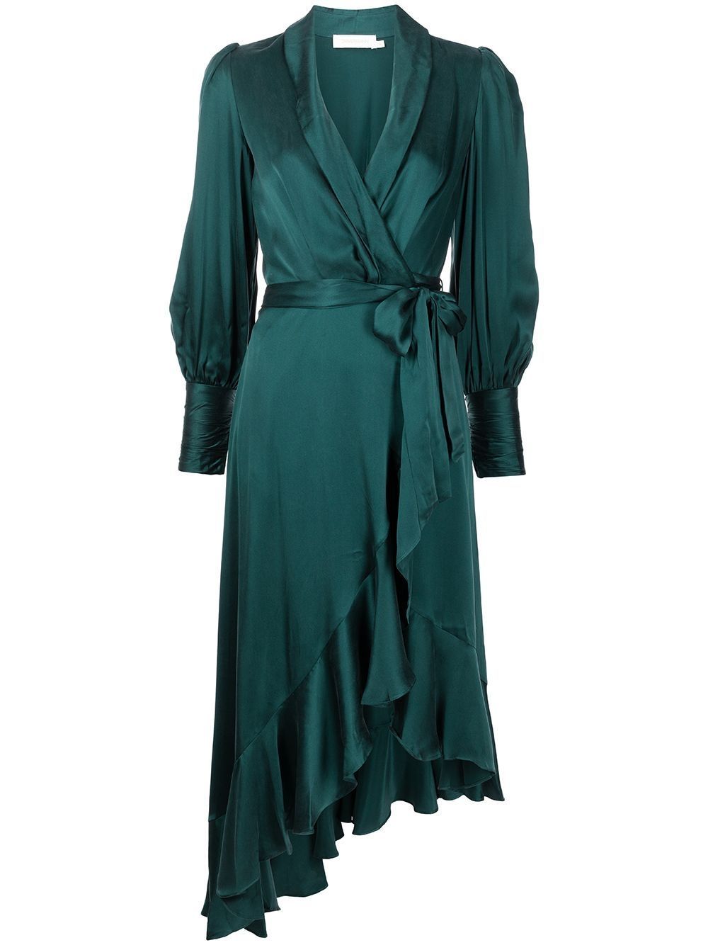 Silk Wrap Midi Dress ( Jade) – Coco Wellington