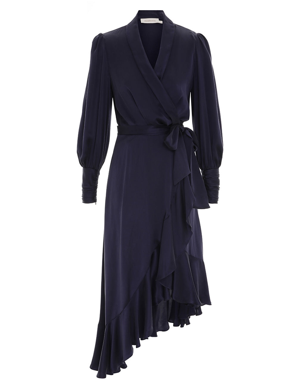 navy blue silk wrap dress Silk Wrap Midi Dress (Navy) – Coco Wellington