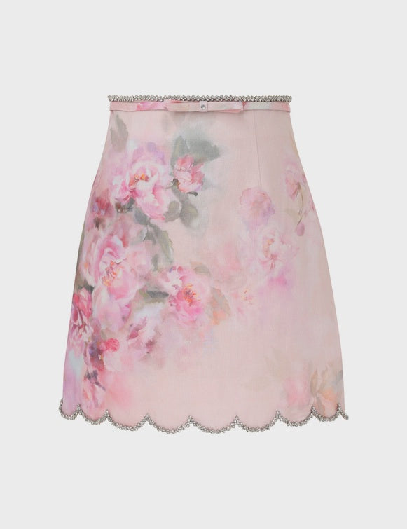 SPECIAL ORDER Crush Scalloped Mini Skirt