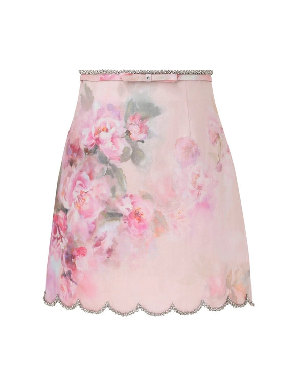 SPECIAL ORDER Crush Scalloped Mini Skirt