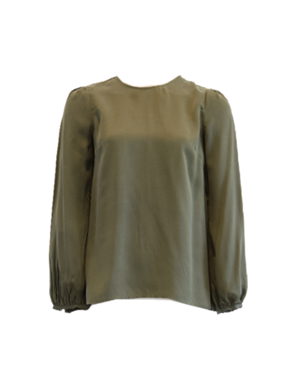 Bellow Blouse ( Moss Sueded Silk )