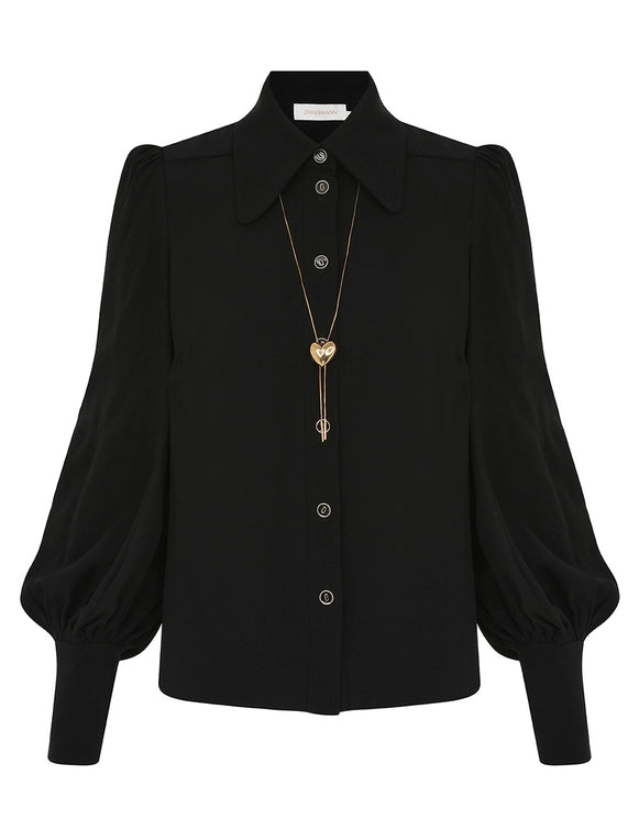 Collared Blouse (Black)