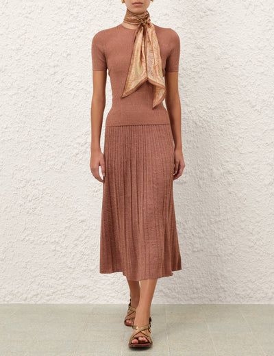 COMING SOON Wanderlust Metallic Midi Skirt