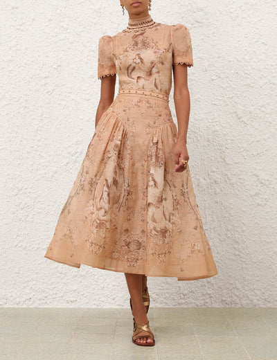 Rebellion Beaded Midi Skirt