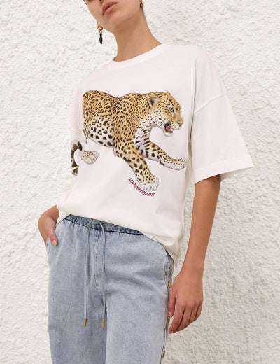 Printed Tee in Leopard