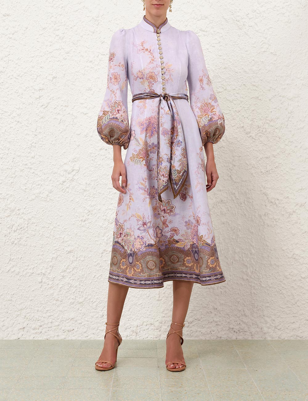 sachin and babi light blue dress Colorful embroidered wedding dress  Sumarokova Atelier