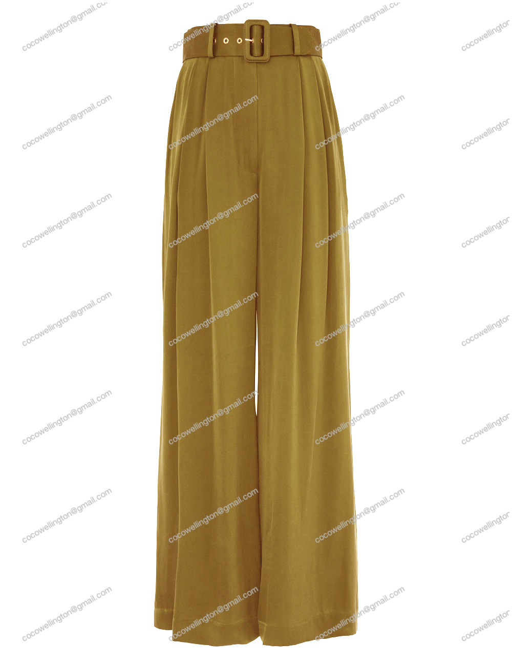Silk Tuck Pant (Olive)
