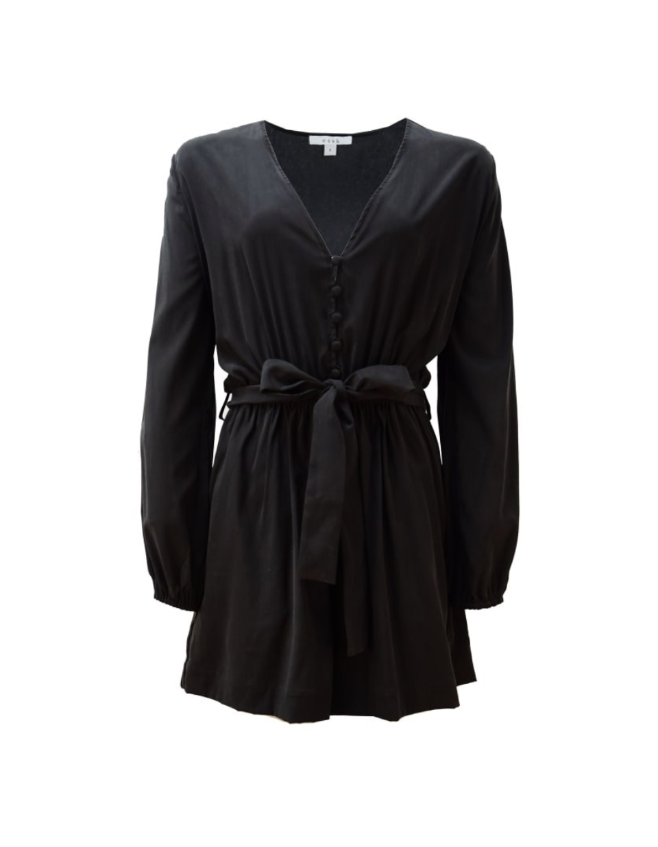 Button Playsuit (Black Silk)