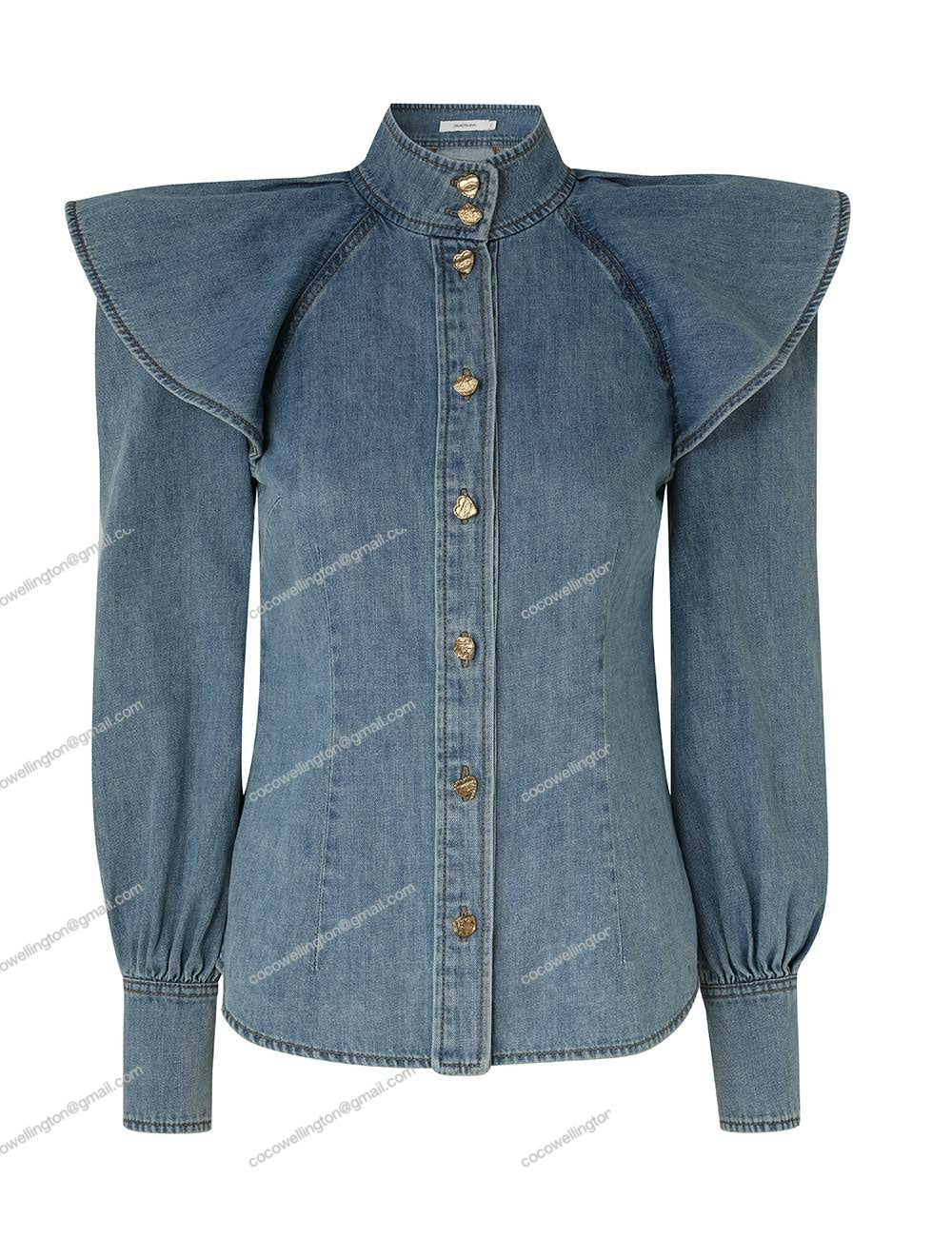 Crush Denim Blouse