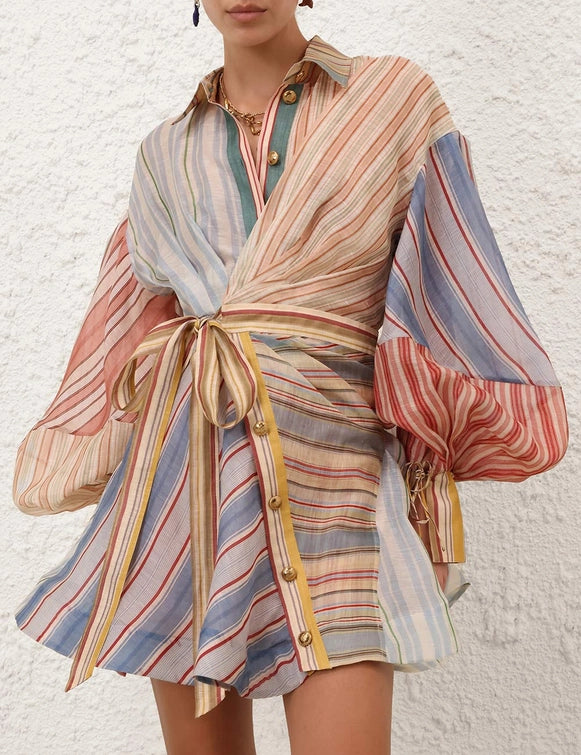 SPECIAL ORDER  Rebellion Striped Mini Dress