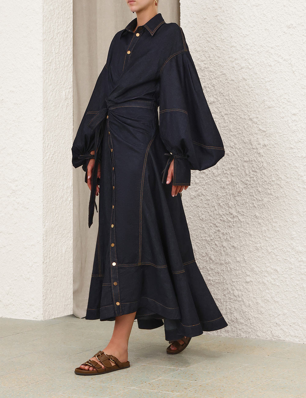 SPECIAL ORDER Denim Wrap Maxi Dress
