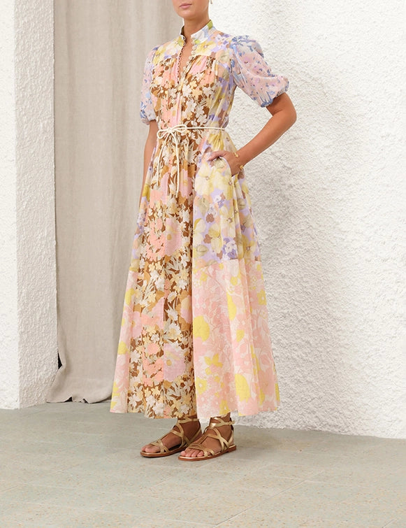 SPECIAL ORDER Pop Puff Sleeve Maxi Dress