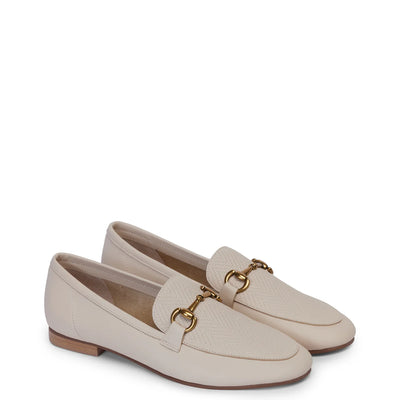 Leila Loafer (Stone Embossed Calf)