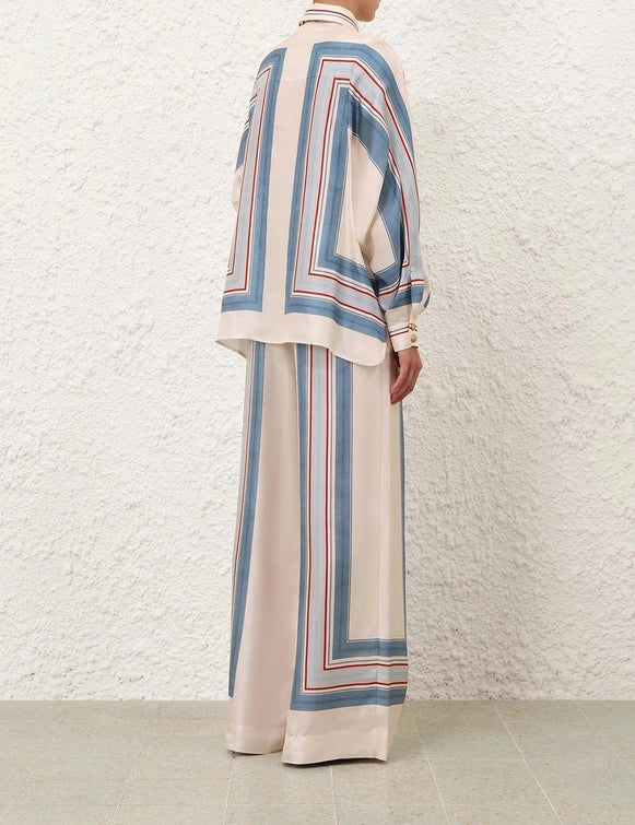 Relaxed Scarf Shirt
