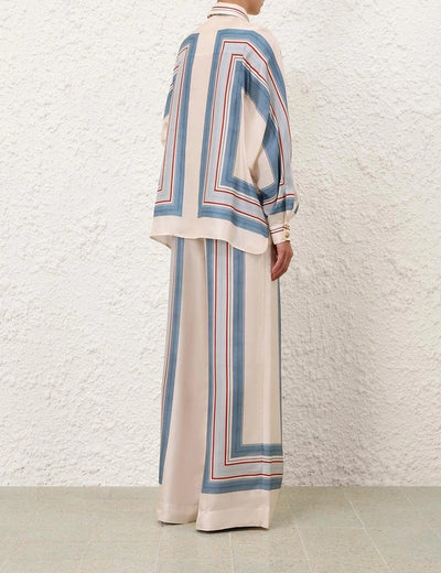 Relaxed Scarf Shirt