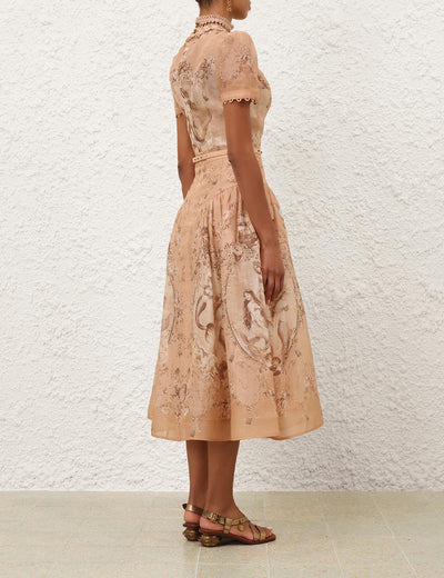 Rebellion Beaded Midi Skirt