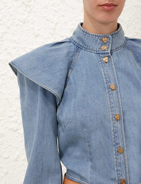 Crush Denim Blouse