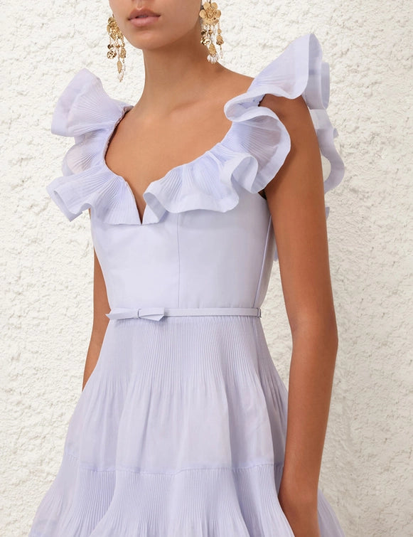 SPECIAL ORDER Pleated Frill Mini Dress