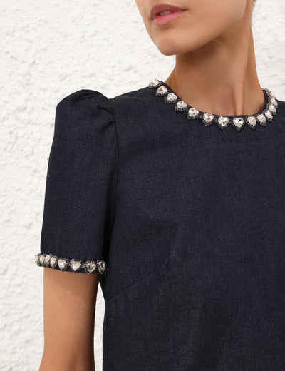 SPECIAL ORDER  Embellished Denim Dress
