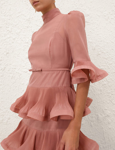 SPECIAL ORDER Pleated Sleeved Midi Dress