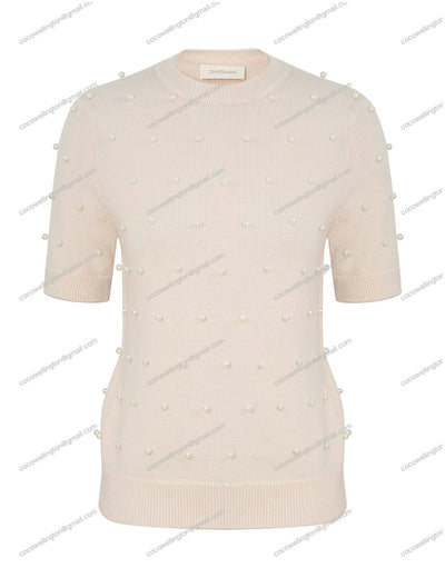 Hypnotic Beaded Knit Tee