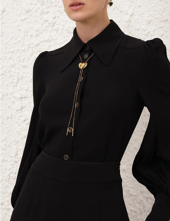 Collared Blouse (Black)