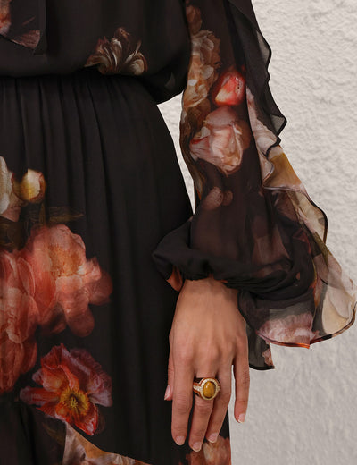 Hypnotic Asymetric Midi Skirt