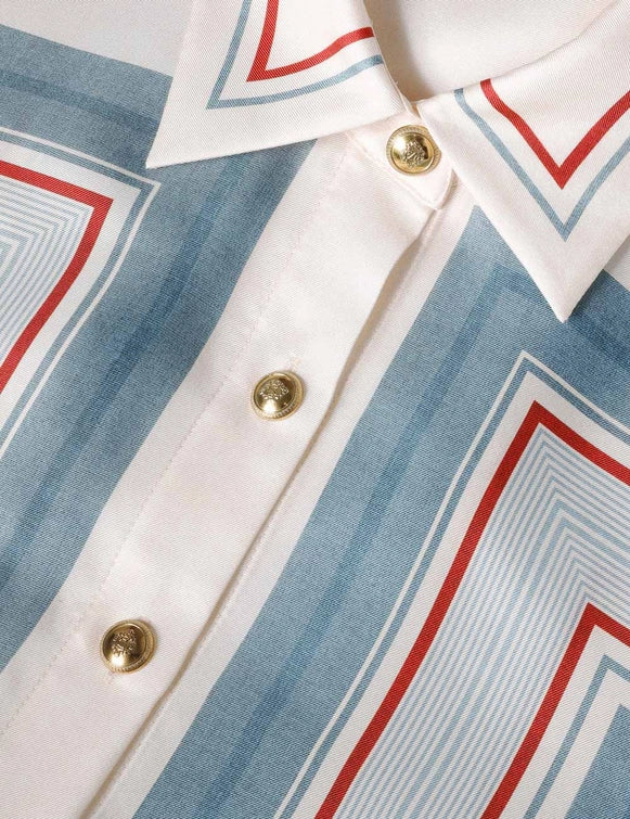 Relaxed Scarf Shirt