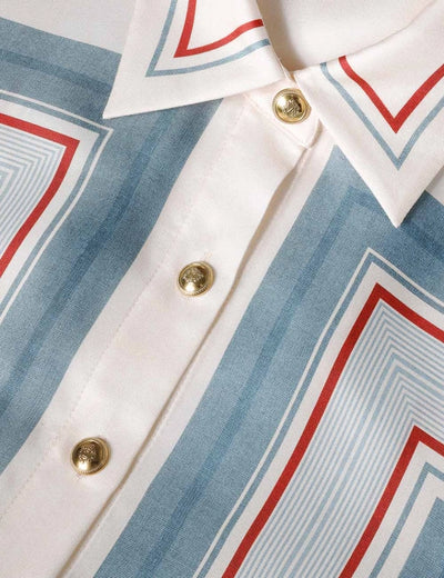 Relaxed Scarf Shirt