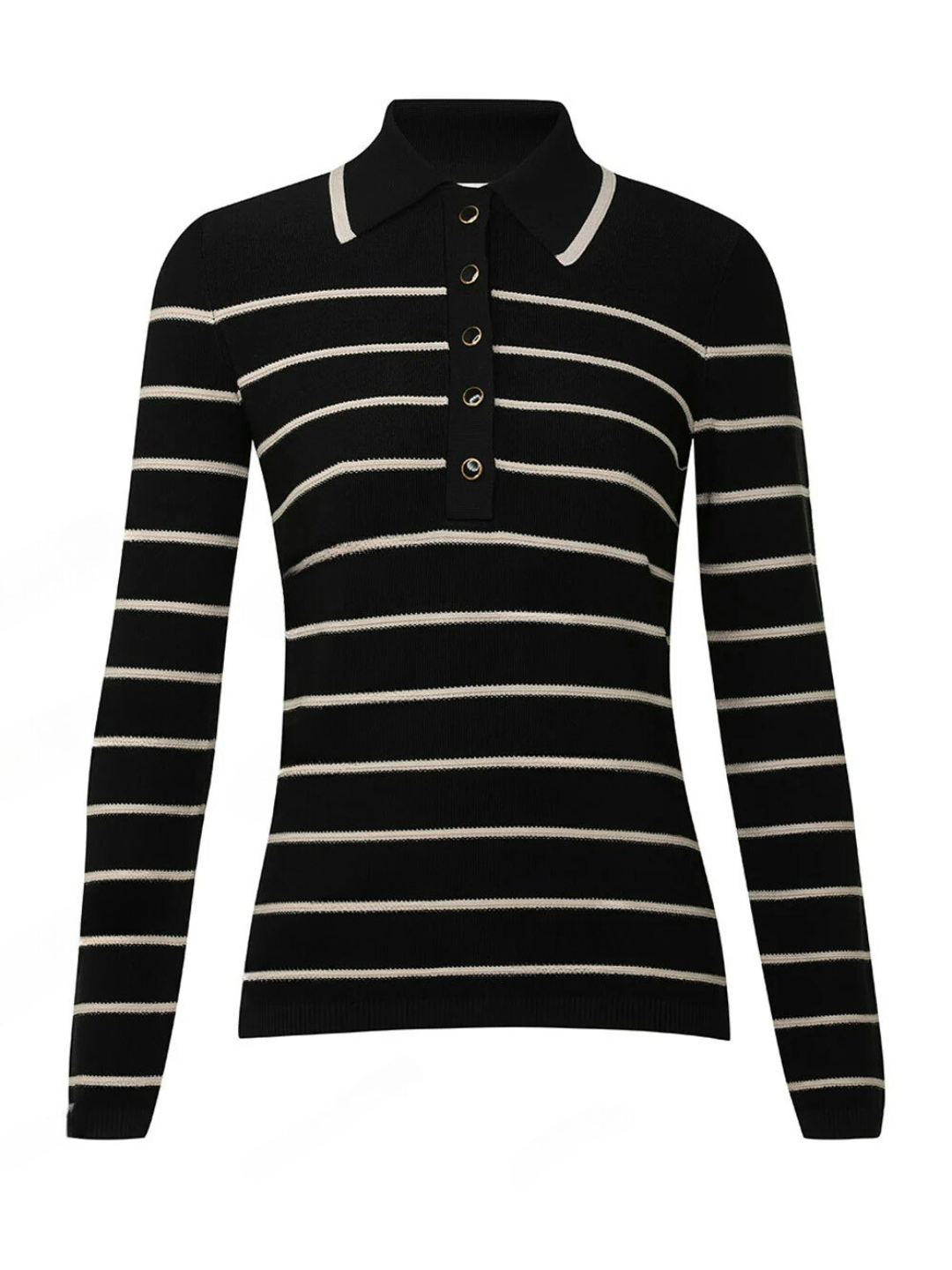 Crush Stripe Long Sleeve Polo