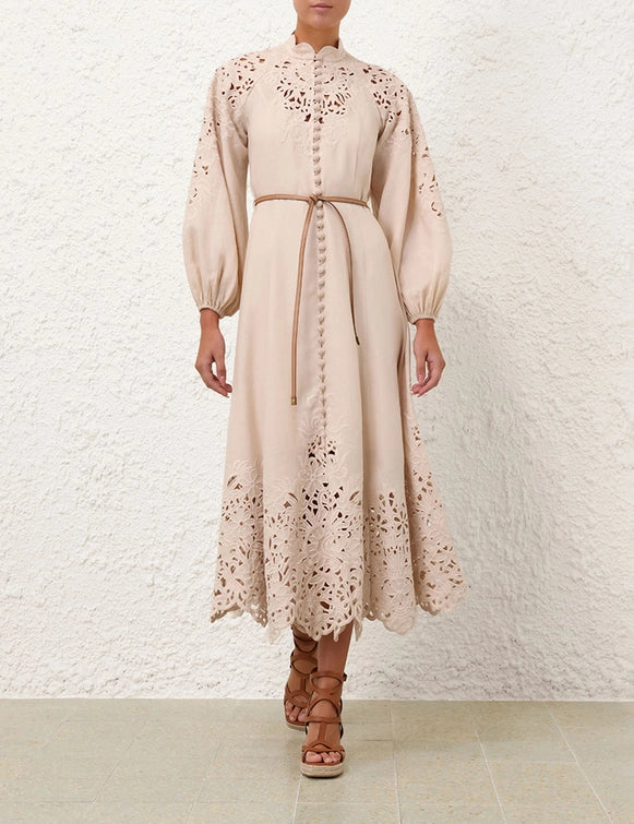 Wylie Embroidered Billow Dress