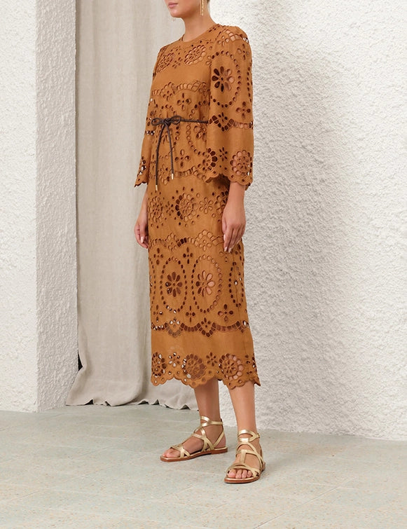 SPECIAL ORDER Pop Embroidered Midi Dress