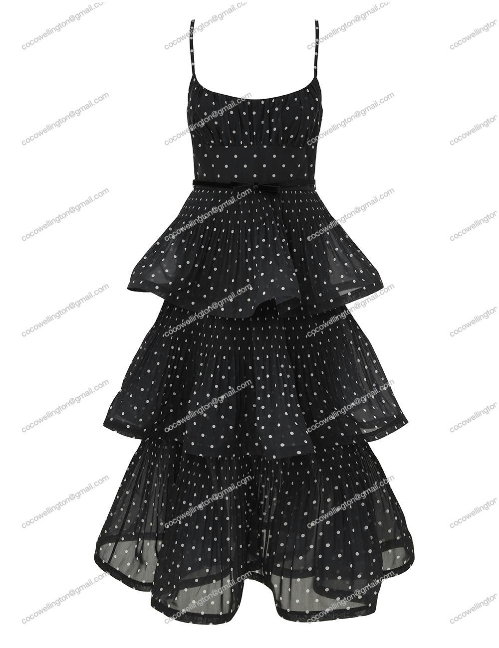 Pleated Tiered Midi Dress