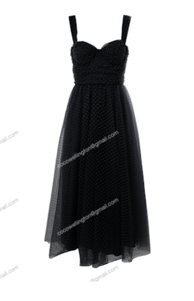 Tulle Midi Dress (Black)