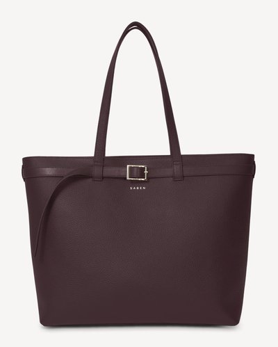 Tia Shoulder Bag (Merlot + Bronze Interior)