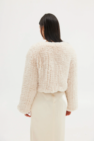 Faux Fur - Lola Crop (Oatmeal)