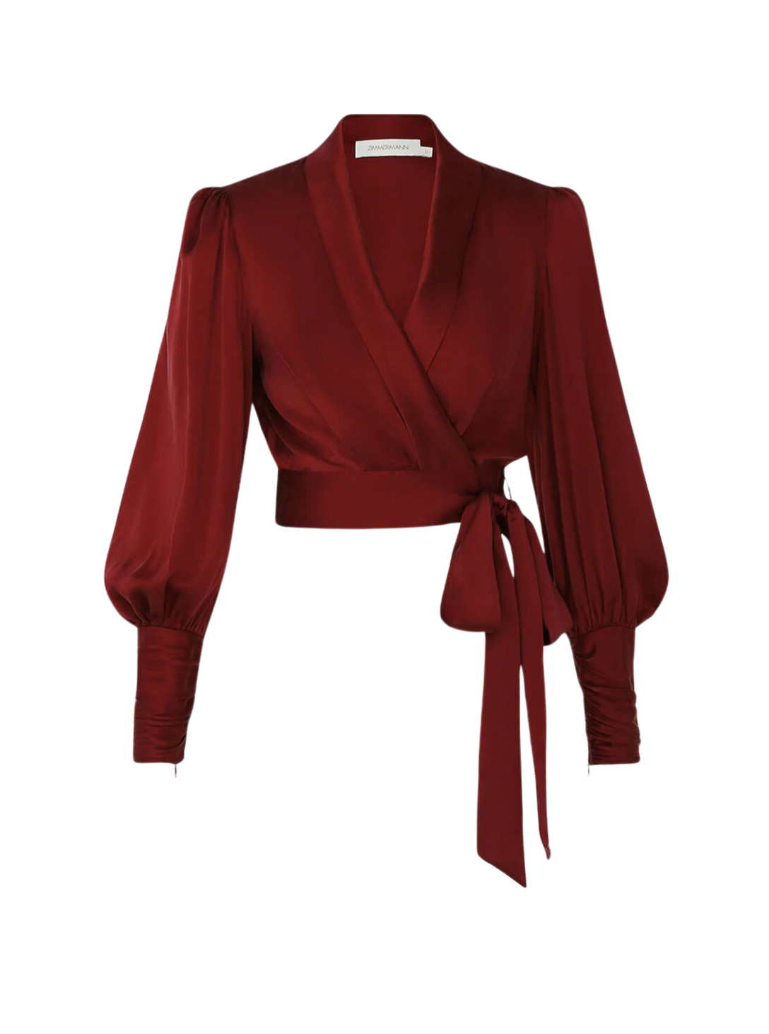 Silk Wrap Top (Garnet)