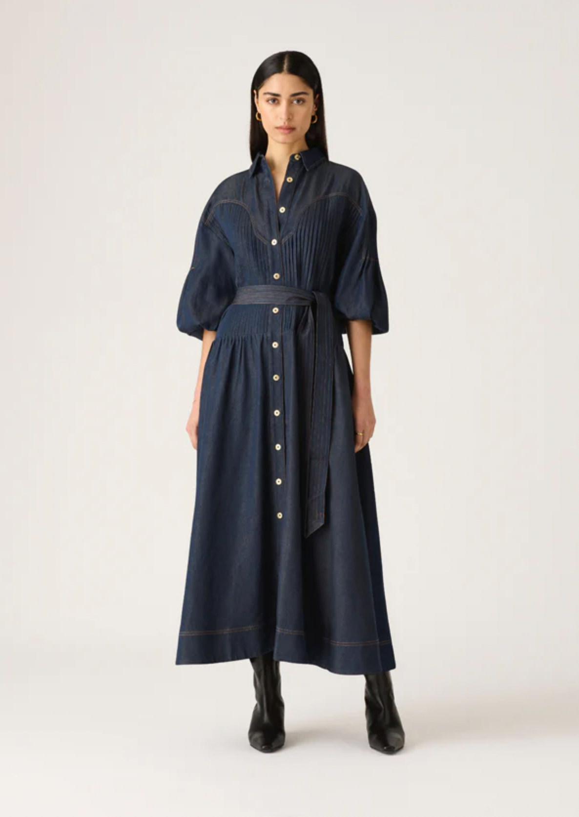 Cleo Denim Dress (Indigo)
