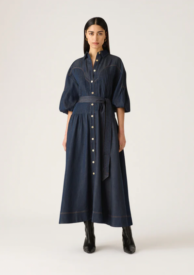 Cleo Denim Dress (Indigo)