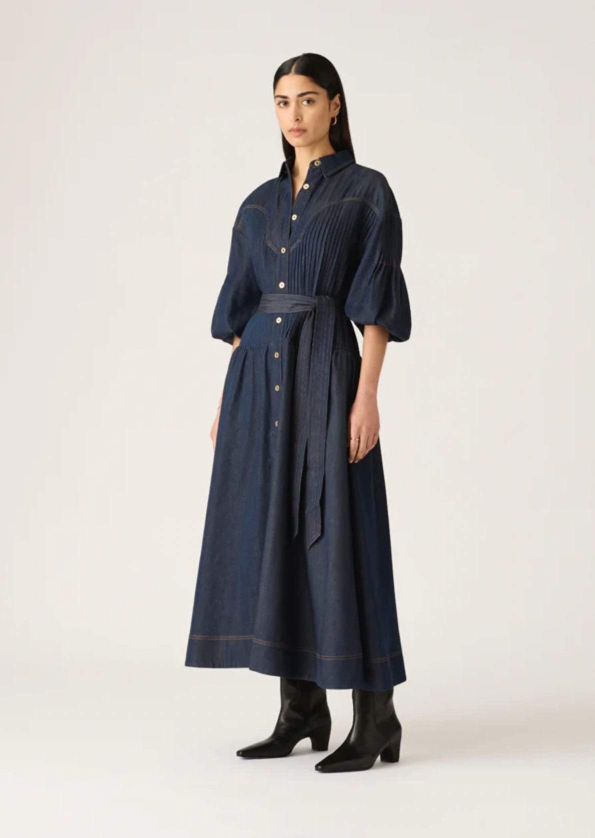 Cleo Denim Dress (Indigo)