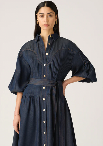 Cleo Denim Dress (Indigo)