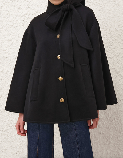 Hypnotic Pussybow Coat (Black)