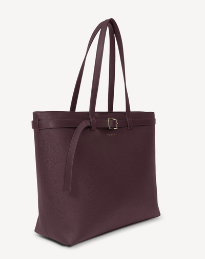Tia Shoulder Bag (Merlot + Bronze Interior)