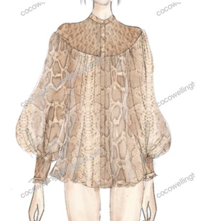 Hypnotic Smocked Blouse