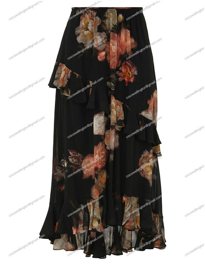 Hypnotic Asymetric Midi Skirt