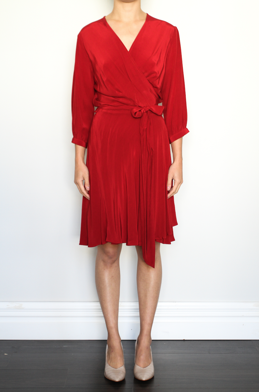ESSK Mini Wrap Dress (Scarlet)