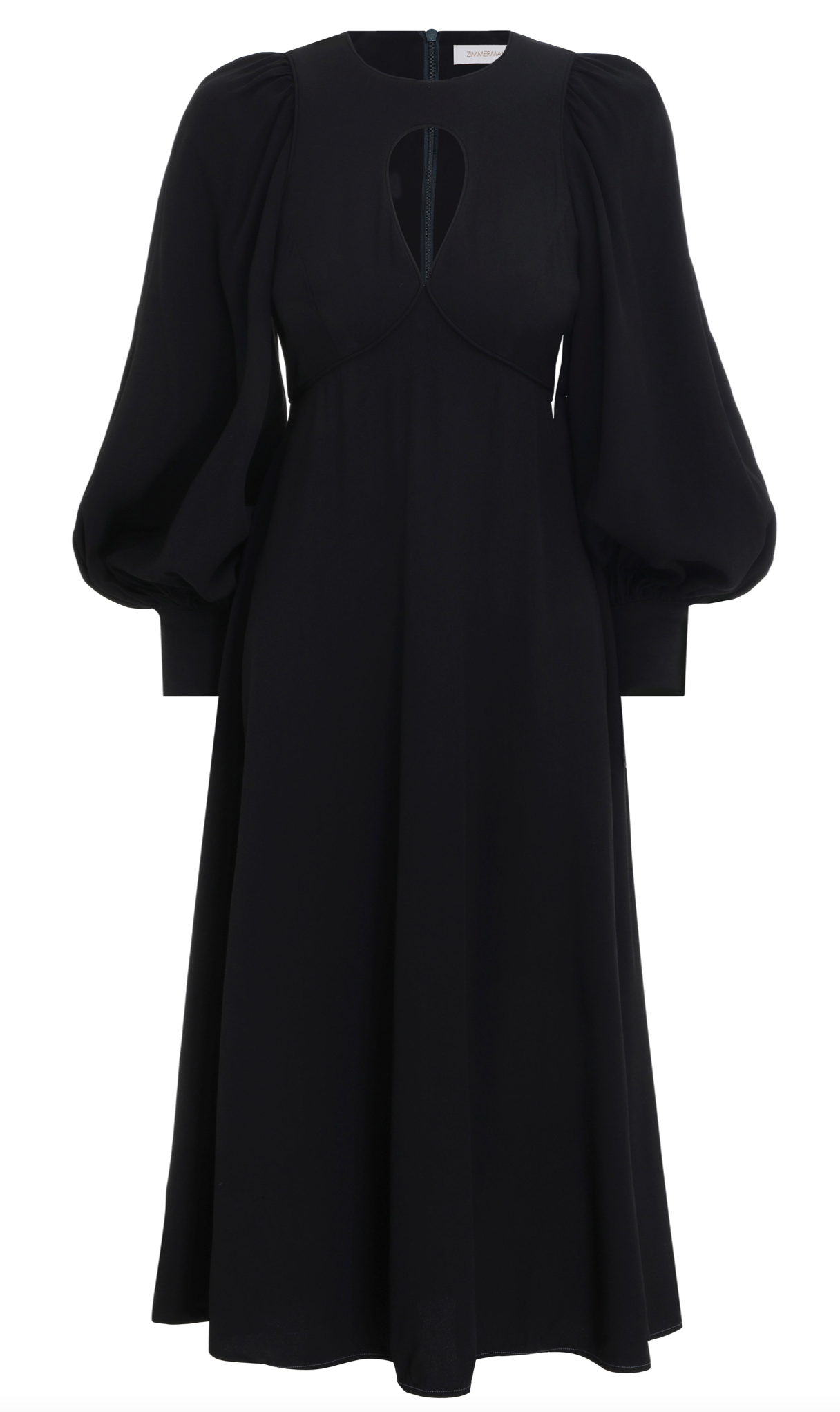 Keyhole Midi Dress (Black)