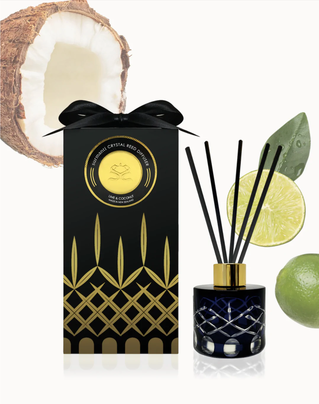 Lime and Coconut Crystal Reed Diffuser